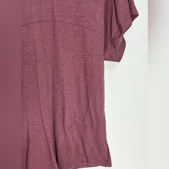 Free People ANDI Open Back Linen Blend Romper Playsuit Purple Mauve Extra Small - Picture 4 of 11